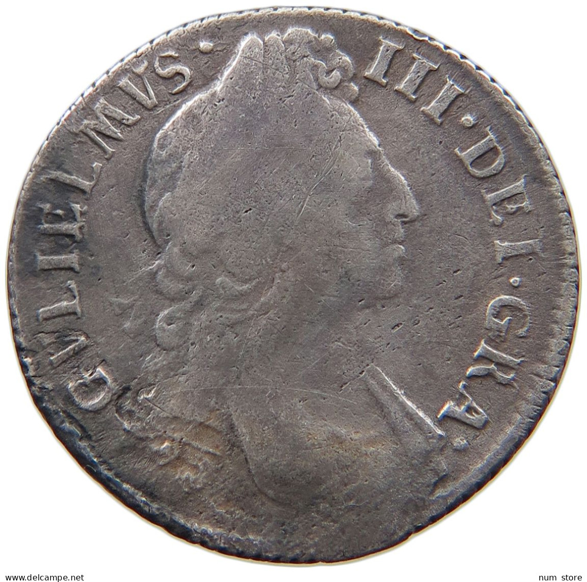 GREAT BRITAIN SHILLING 1696 WILLIAM III. (1694-1702) #t084 0473 - H. 1 Shilling