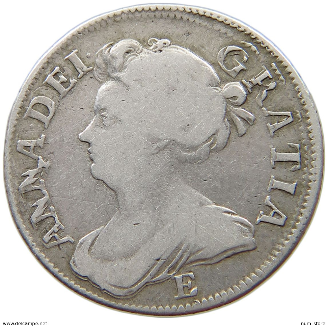 GREAT BRITAIN SHILLING 1708 Anne (1702-1714) E DOUBLE STRUCK ANNE #t148 0199 - H. 1 Shilling