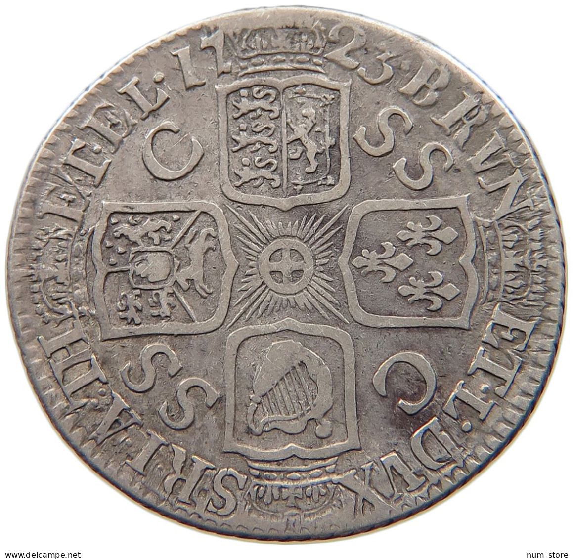 GREAT BRITAIN SHILLING 1723 SS C George I. (1714-1727) #t107 0293 - H. 1 Shilling
