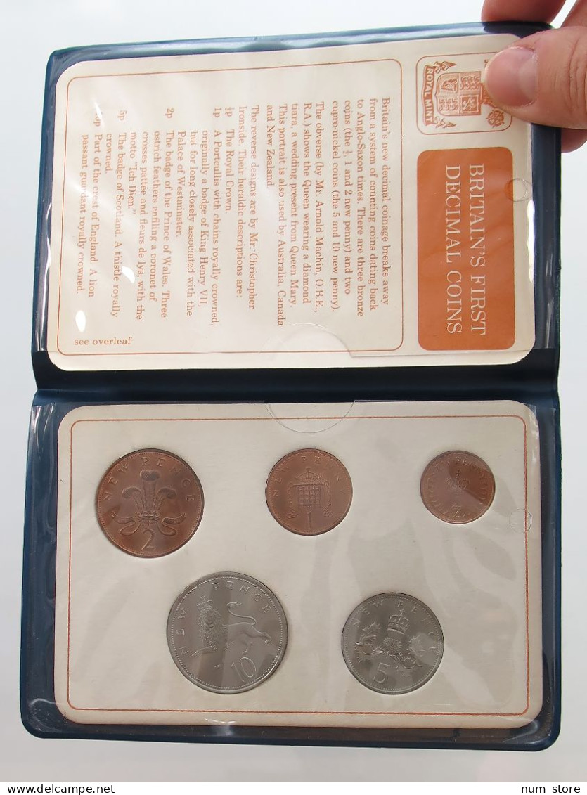 GREAT BRITAIN SET  Elizabeth II. (1952-2022) FIRST DECIMAL COINS UNC #bs01 0083 - Nieuwe Sets & Proefsets