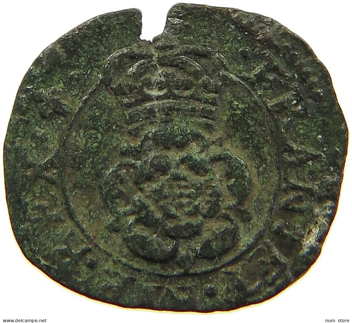 GREAT BRITAIN ROSE FARTHING  CHARLES I. (1625-1649) #t155 0241 - 1485-1662: Tudor/Stuart