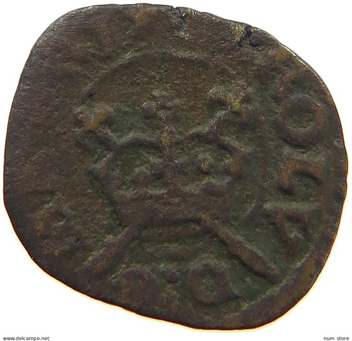 GREAT BRITAIN ROSE FARTHING  CHARLES I. (1625-1649) #t006 0131 - 1485-1662 : Tudor / Stuart