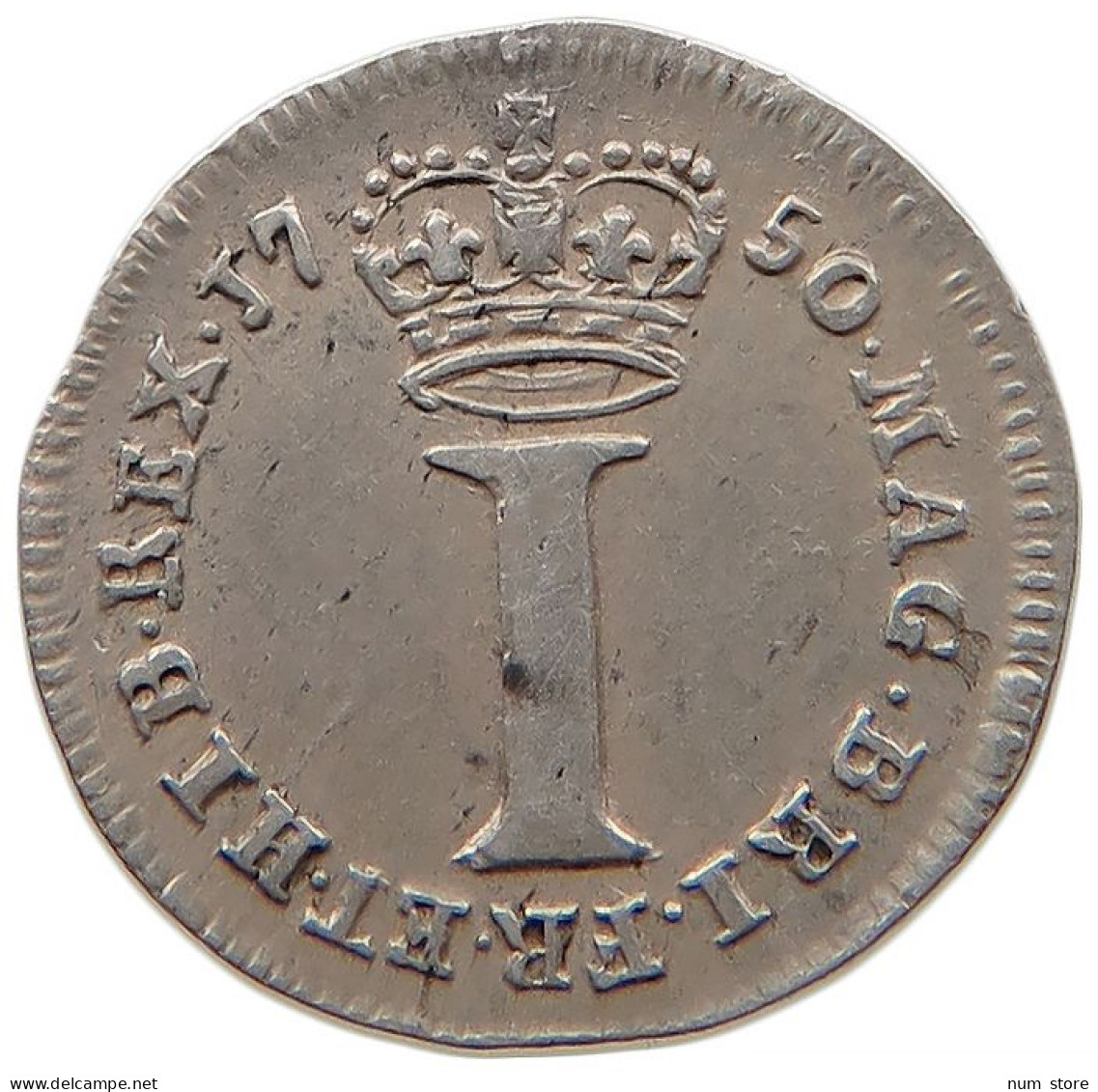 GREAT BRITAIN PENNY MAUNDY 1750 George II. 1727-1760. #t011 0383 - C. 1 Penny