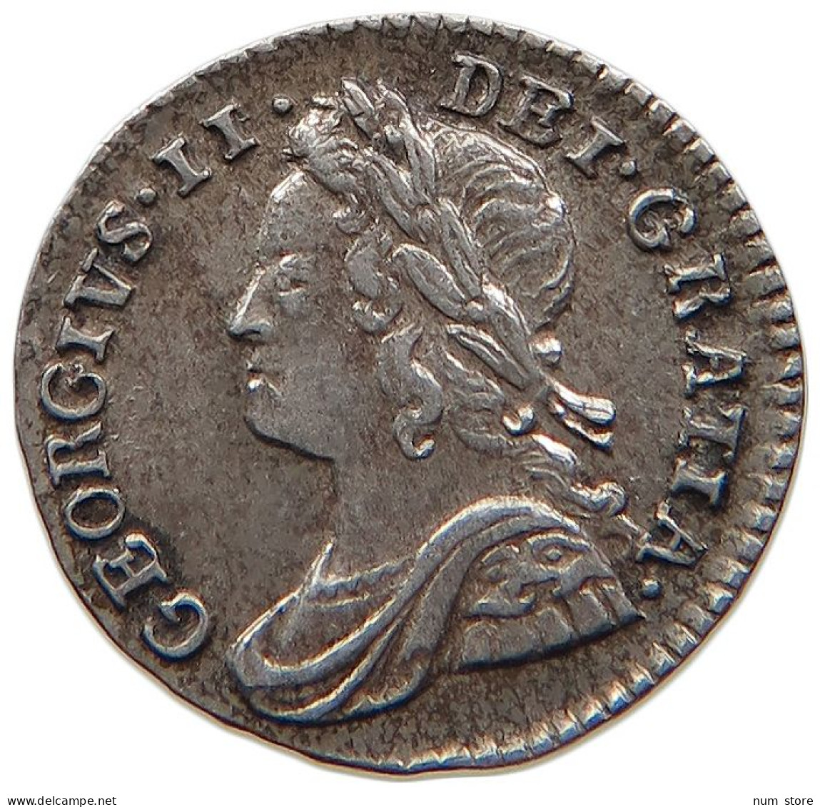 GREAT BRITAIN PENNY MAUNDY 1743 George II. 1727-1760. #t011 0381 - C. 1 Penny