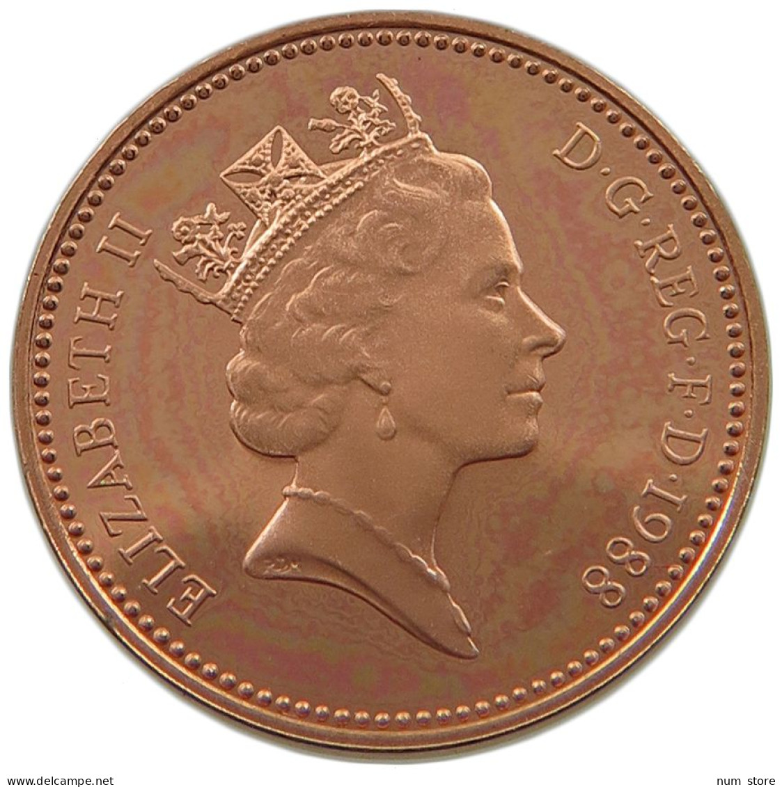 GREAT BRITAIN PENNY 1988 Elisabeth II. (1952-) #alb022 0543 - 1 Penny & 1 New Penny