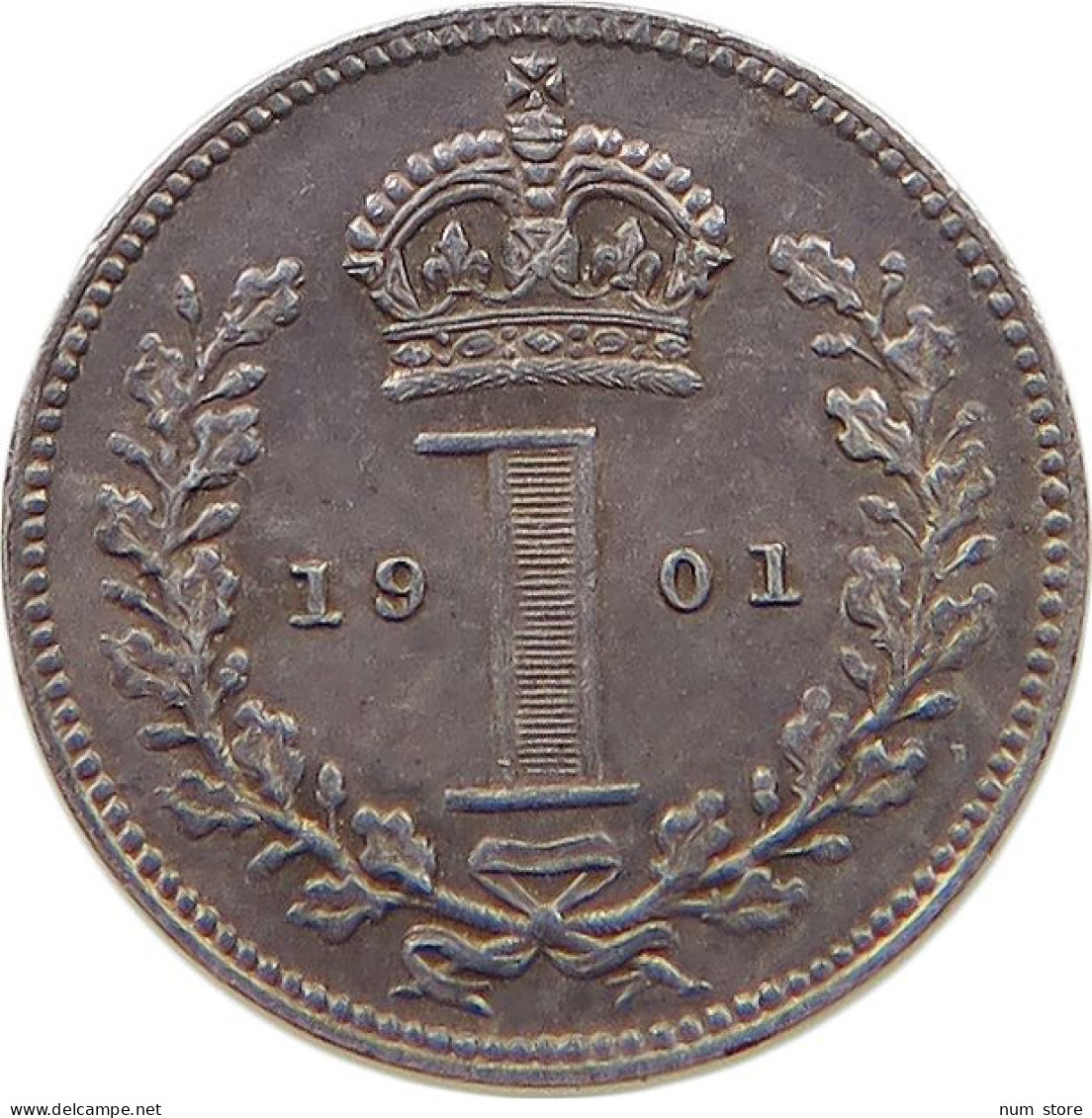GREAT BRITAIN PENNY 1901 Victoria 1837-1901 MAUNDY #t115 0575 - D. 1 Penny