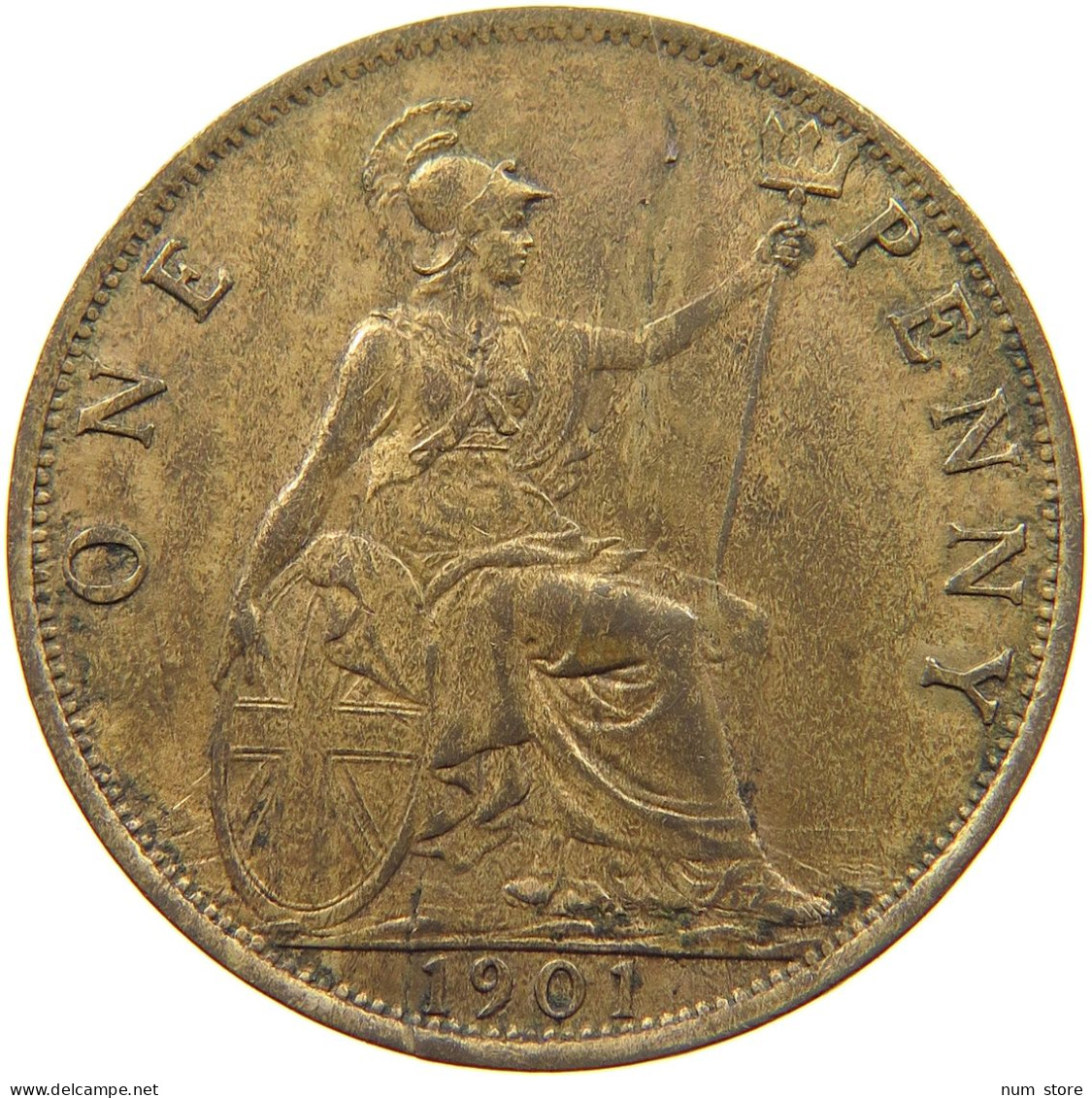 GREAT BRITAIN PENNY 1901 Victoria 1837-1901 #t073 0257 - D. 1 Penny