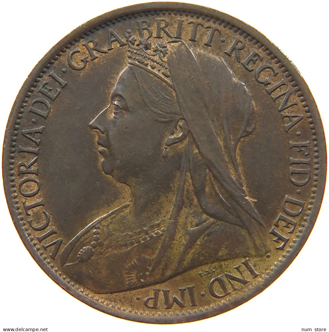 GREAT BRITAIN PENNY 1900 Victoria 1837-1901 #t156 0545 - D. 1 Penny