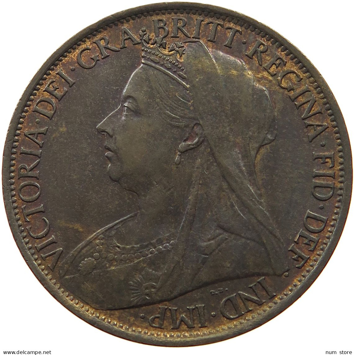 GREAT BRITAIN PENNY 1900 Victoria 1837-1901 #t067 0259 - D. 1 Penny