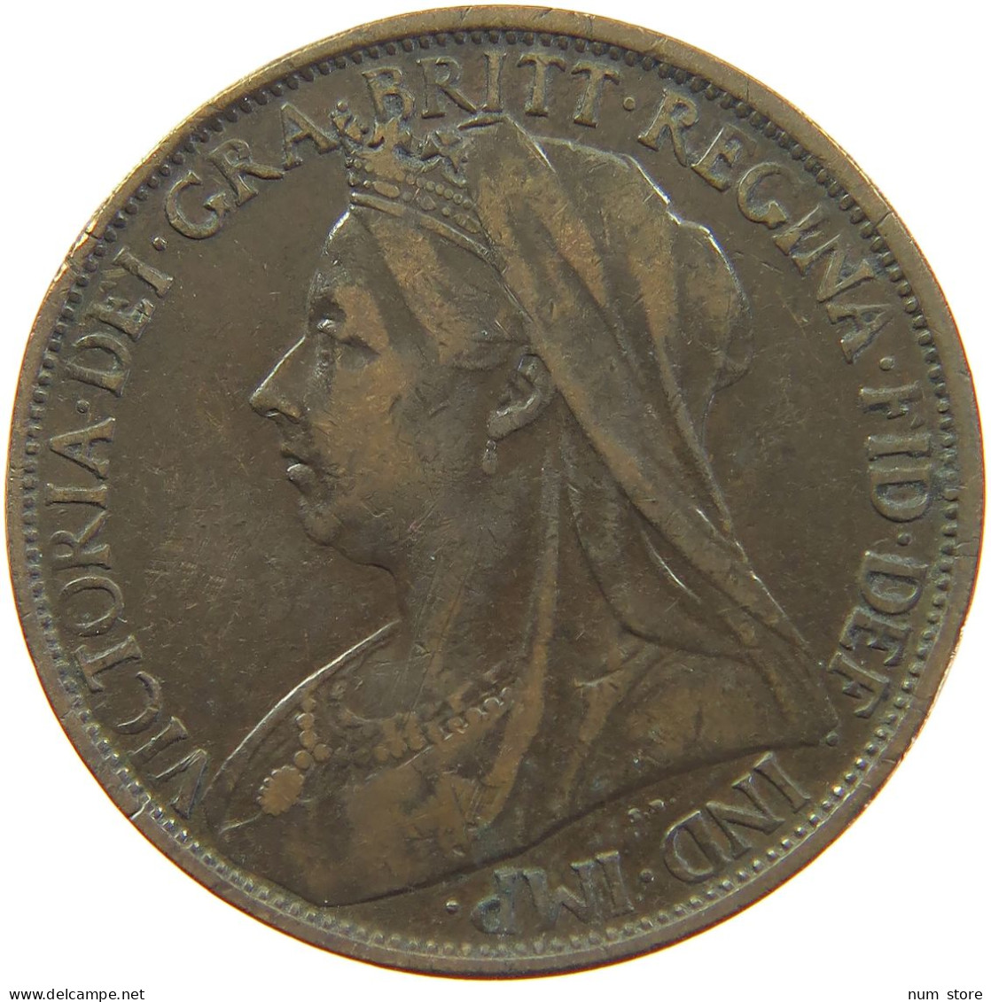 GREAT BRITAIN PENNY 1900 Victoria 1837-1901 #c060 0093 - D. 1 Penny