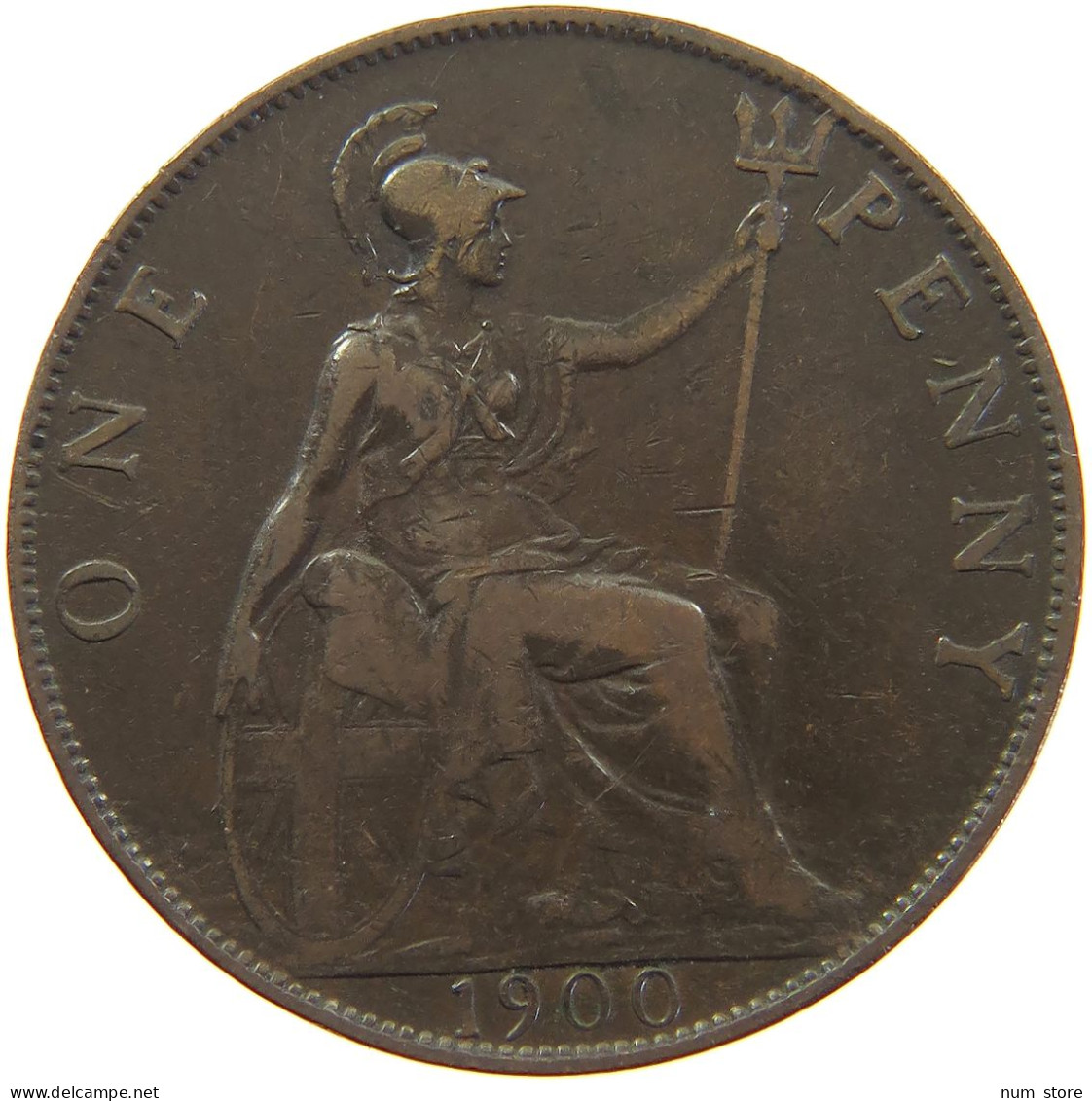 GREAT BRITAIN PENNY 1900 Victoria 1837-1901 #c060 0093 - D. 1 Penny