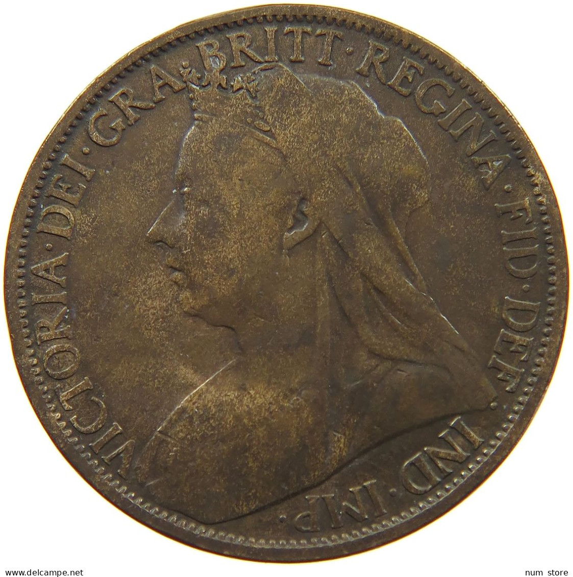 GREAT BRITAIN PENNY 1900 Victoria 1837-1901 #a058 0061 - D. 1 Penny