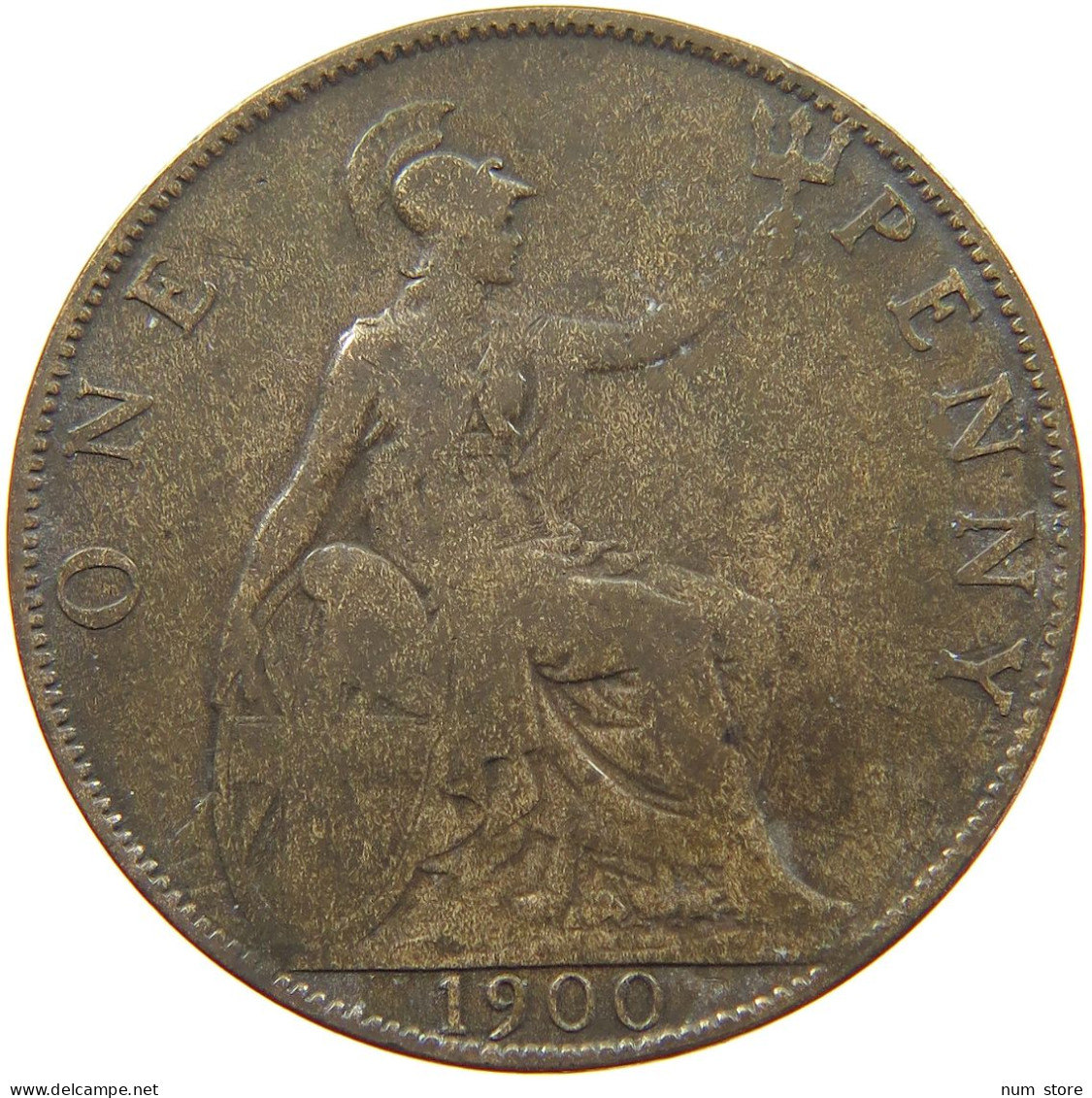 GREAT BRITAIN PENNY 1900 Victoria 1837-1901 #a058 0061 - D. 1 Penny