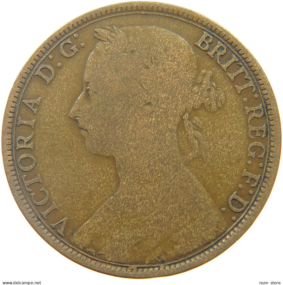 GREAT BRITAIN PENNY 1893 Victoria 1837-1901 #c071 0385 - D. 1 Penny