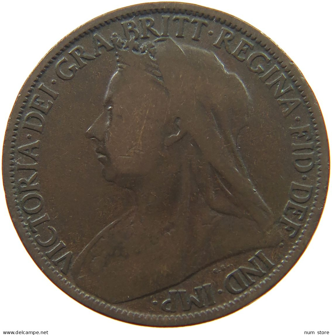 GREAT BRITAIN PENNY 1898 Victoria 1837-1901 #s055 0017 - D. 1 Penny