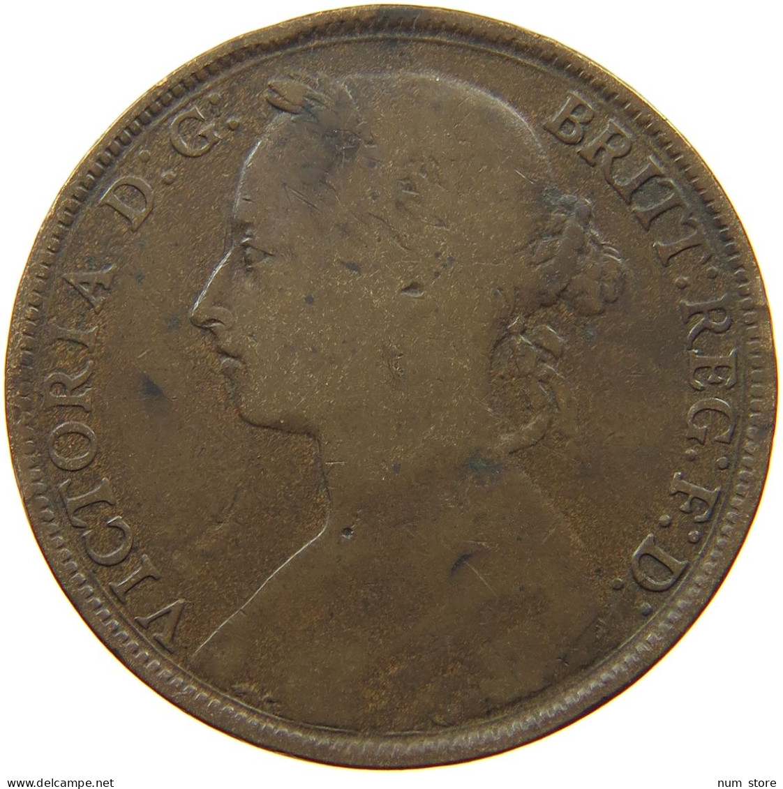 GREAT BRITAIN PENNY 1894 Victoria 1837-1901 #s046 0127 - D. 1 Penny