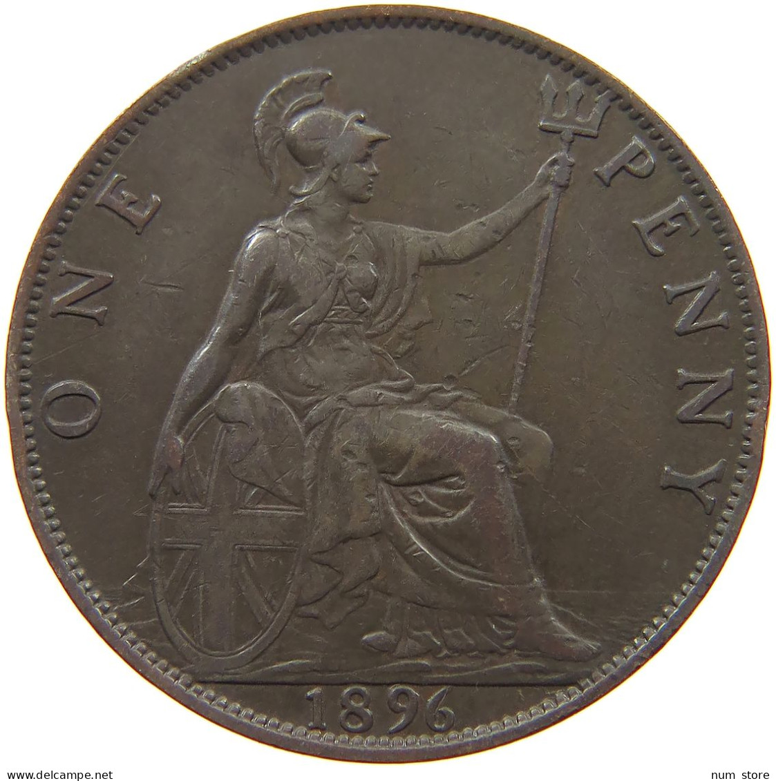 GREAT BRITAIN PENNY 1896 Victoria 1837-1901 #a065 0505 - D. 1 Penny