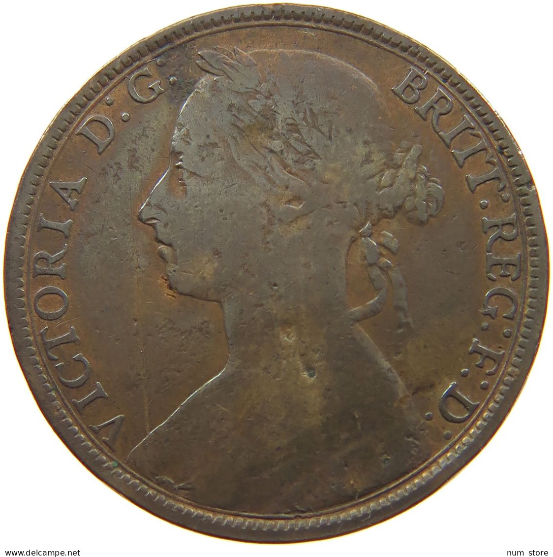 GREAT BRITAIN PENNY 1893 Victoria 1837-1901 #a058 0051 - D. 1 Penny