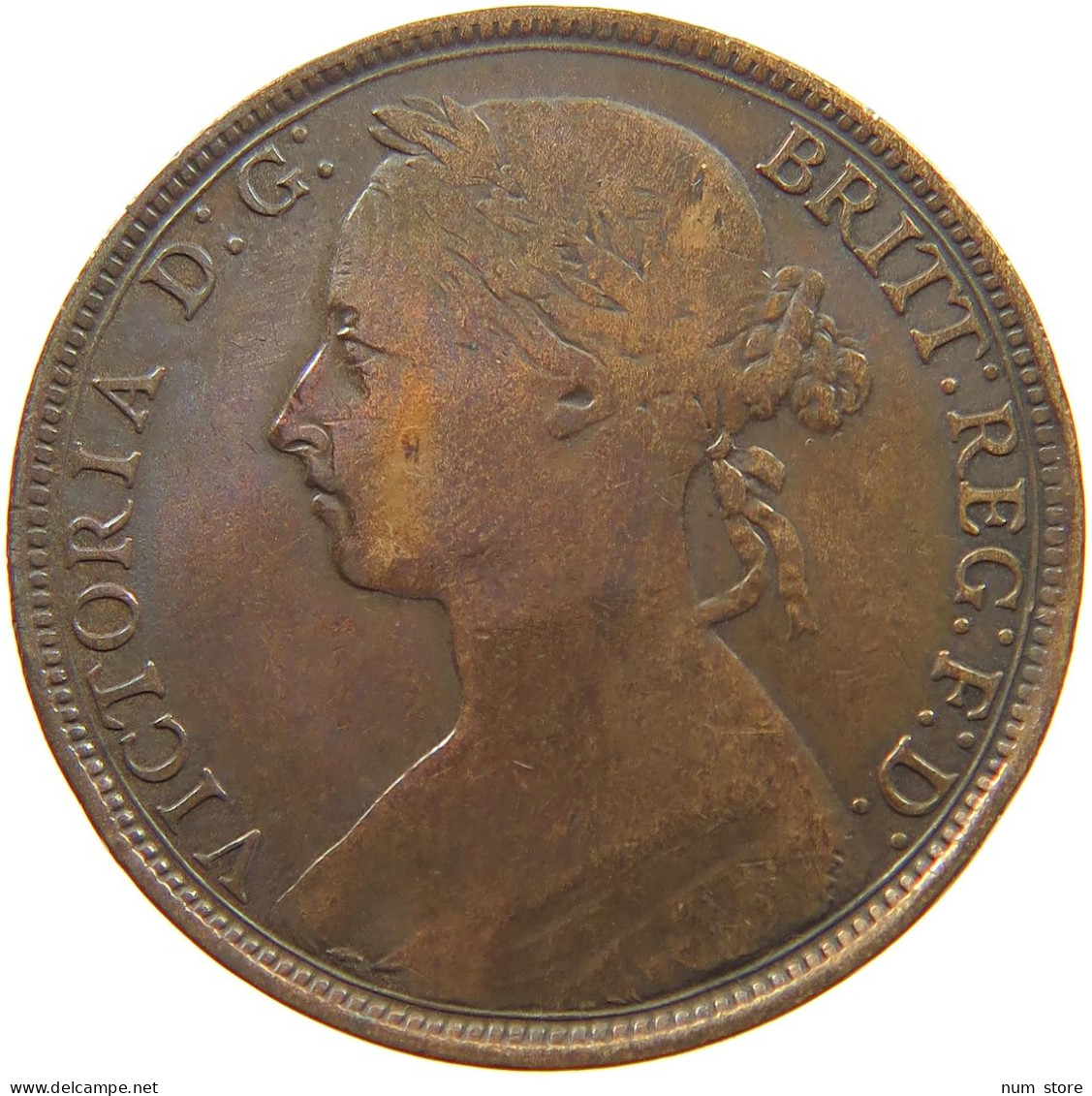 GREAT BRITAIN PENNY 1893 Victoria 1837-1901 #c002 0269 - D. 1 Penny