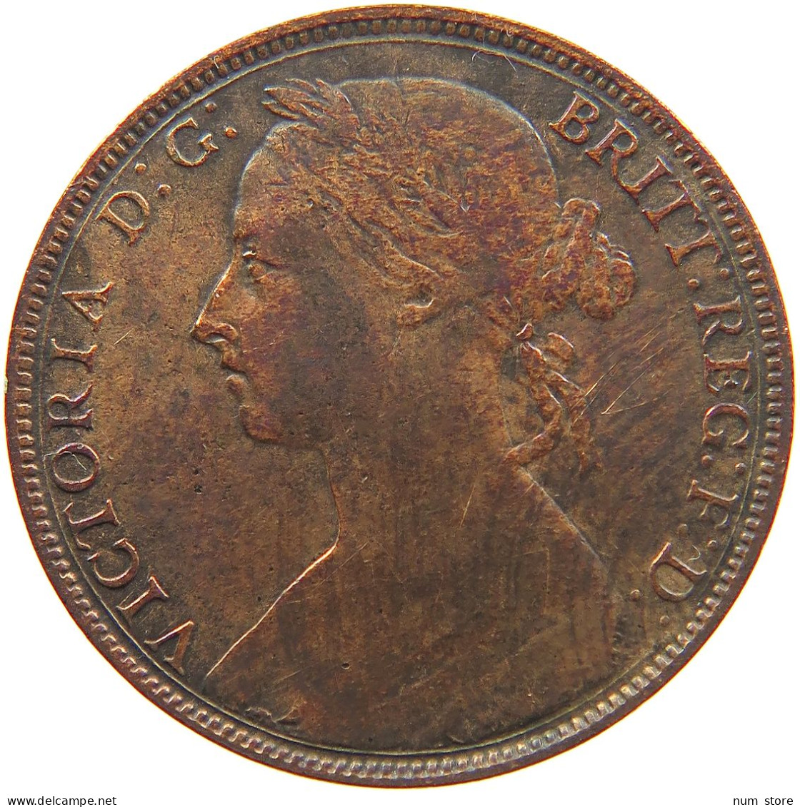 GREAT BRITAIN PENNY 1892 Victoria 1837-1901 #t017 0063 - D. 1 Penny