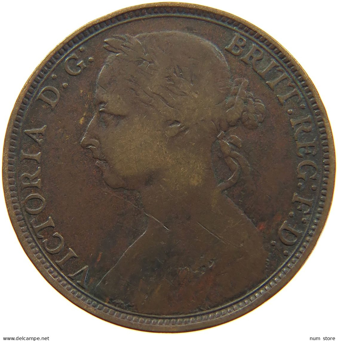 GREAT BRITAIN PENNY 1892 Victoria 1837-1901 #c060 0127 - D. 1 Penny