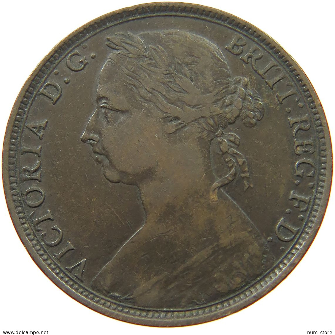 GREAT BRITAIN PENNY 1891 Victoria 1837-1901 #t100 0317 - D. 1 Penny