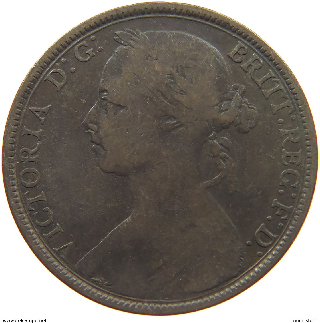 GREAT BRITAIN PENNY 1891 Victoria 1837-1901 #c036 0109 - D. 1 Penny