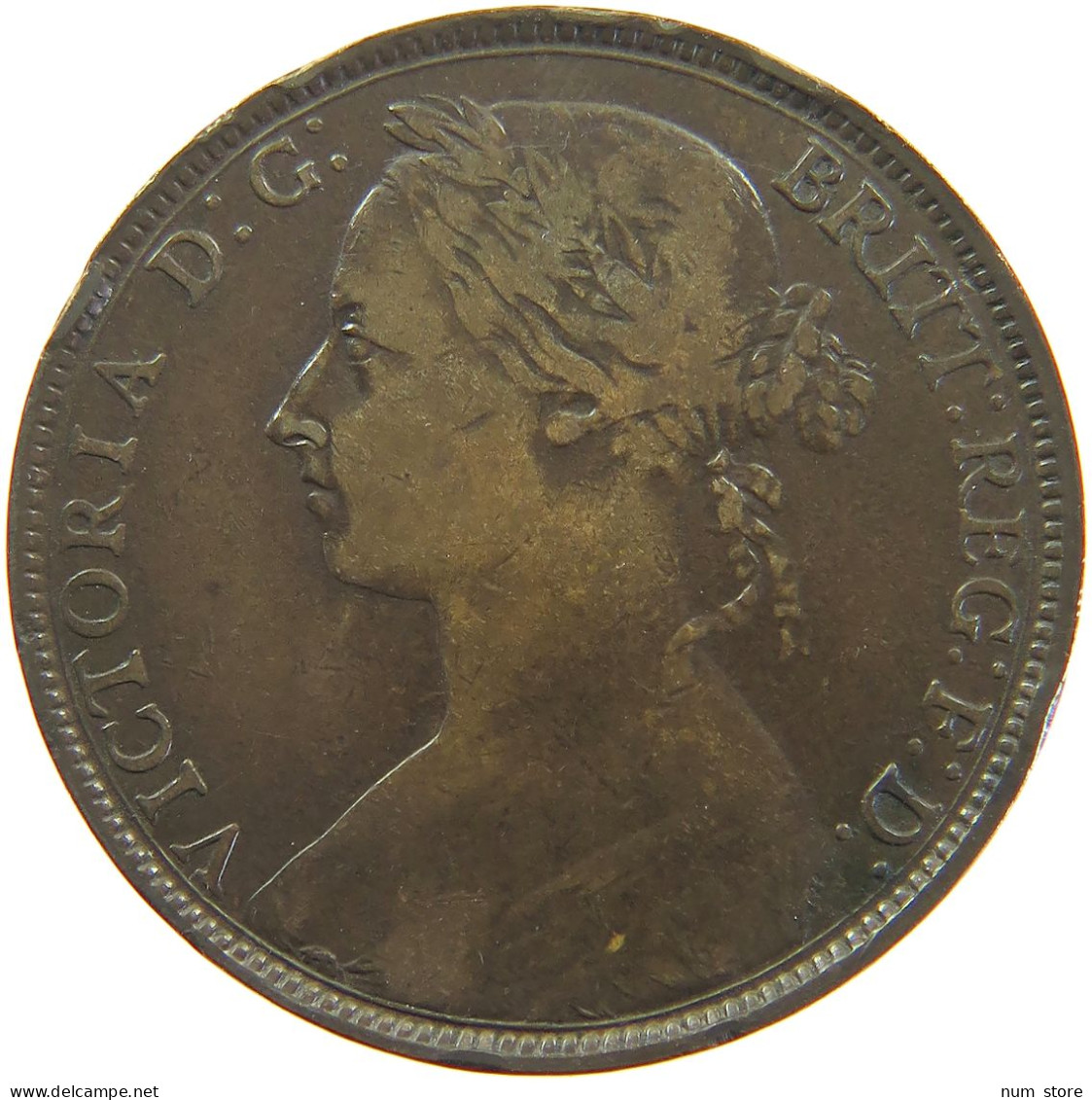 GREAT BRITAIN PENNY 1892 Victoria 1837-1901 #t020 0313 - D. 1 Penny