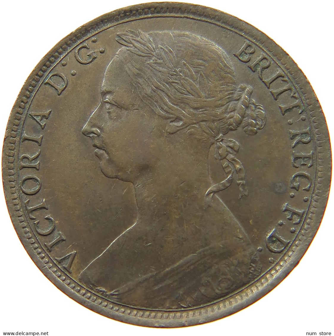 GREAT BRITAIN PENNY 1890 VZ- Victoria 1837-1901 #t100 0319 - D. 1 Penny