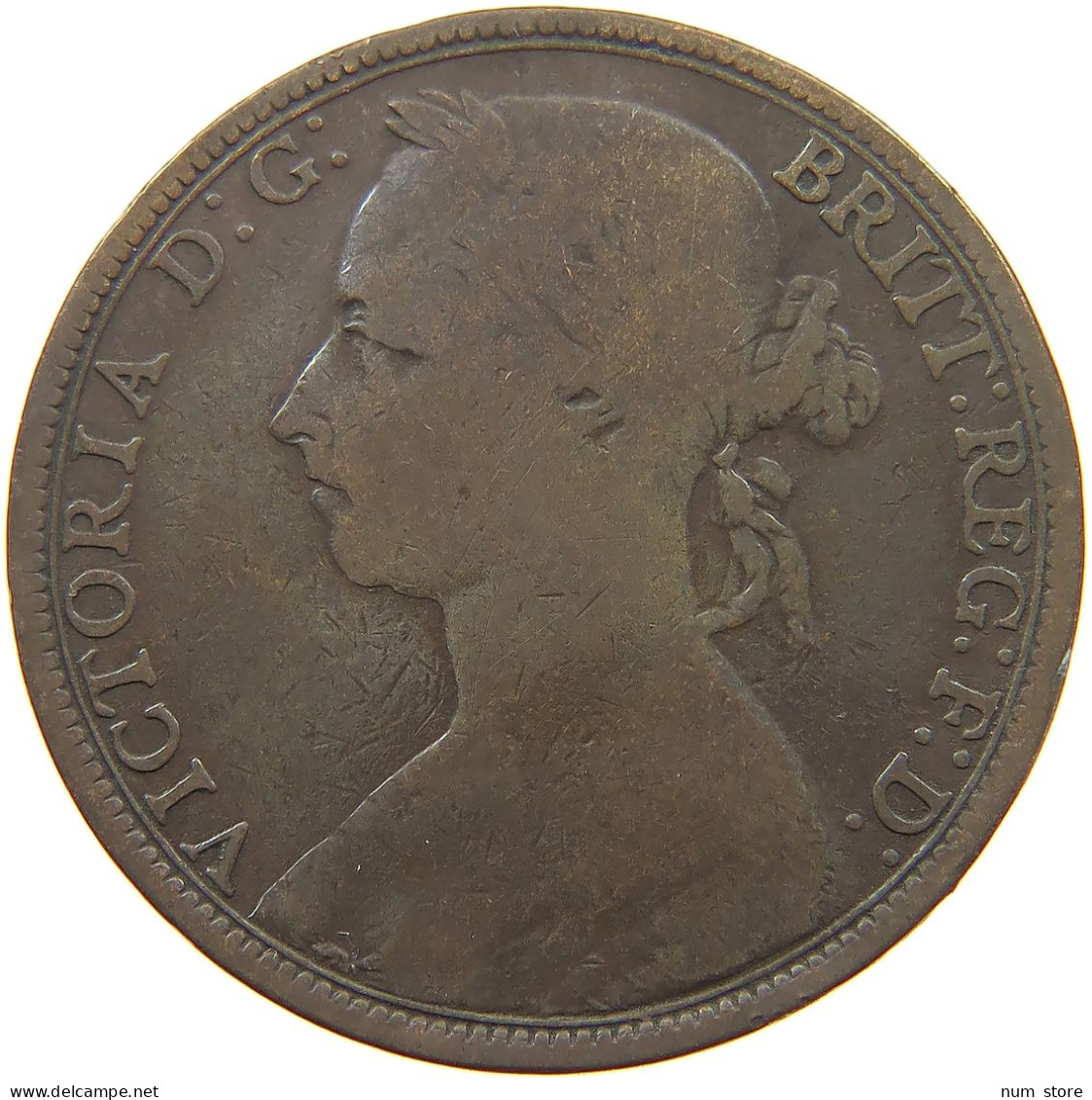 GREAT BRITAIN PENNY 1892 Victoria 1837-1901 #a041 0253 - D. 1 Penny