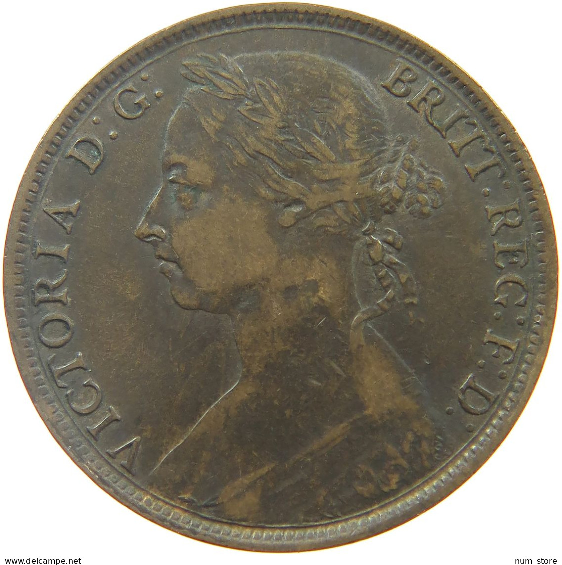 GREAT BRITAIN PENNY 1890 Victoria 1837-1901 #c071 0395 - D. 1 Penny