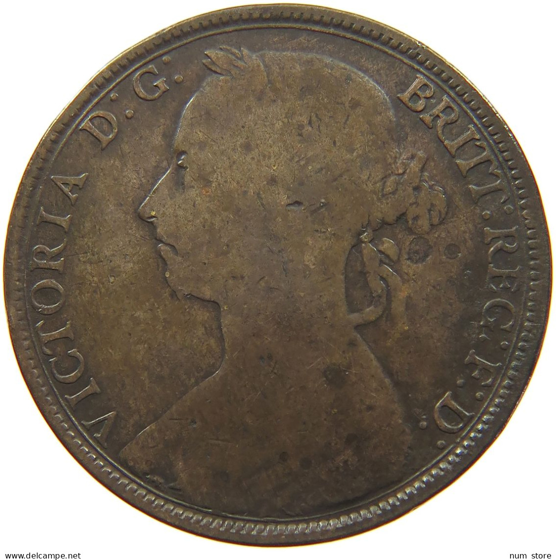 GREAT BRITAIN PENNY 1890 Victoria 1837-1901 #a058 0055 - D. 1 Penny