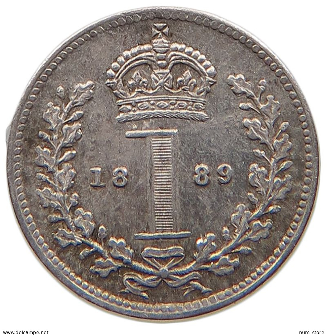 GREAT BRITAIN PENNY 1889 Victoria 1837-1901 MAUNDY #t154 0319 - D. 1 Penny