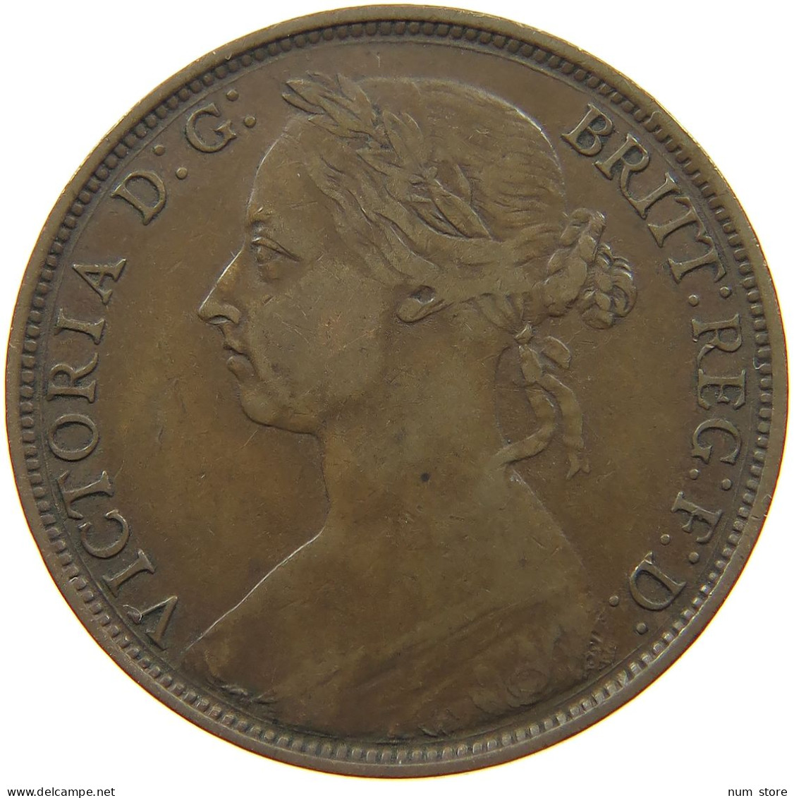 GREAT BRITAIN PENNY 1889 Victoria 1837-1901 #t100 0349 - D. 1 Penny