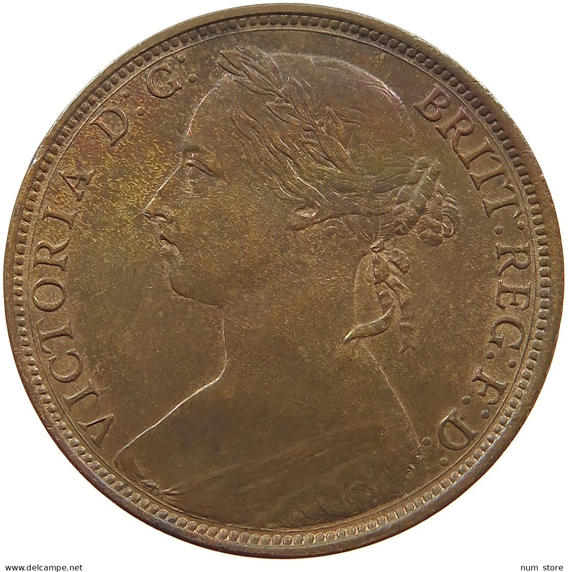 GREAT BRITAIN PENNY 1886 Victoria 1837-1901 #t100 0007 - D. 1 Penny