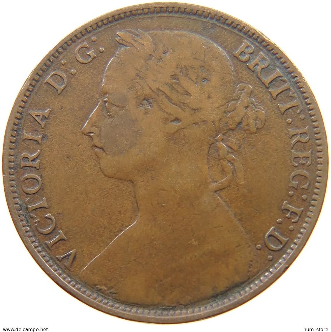 GREAT BRITAIN PENNY 1885 Victoria 1837-1901 #c002 0017 - D. 1 Penny