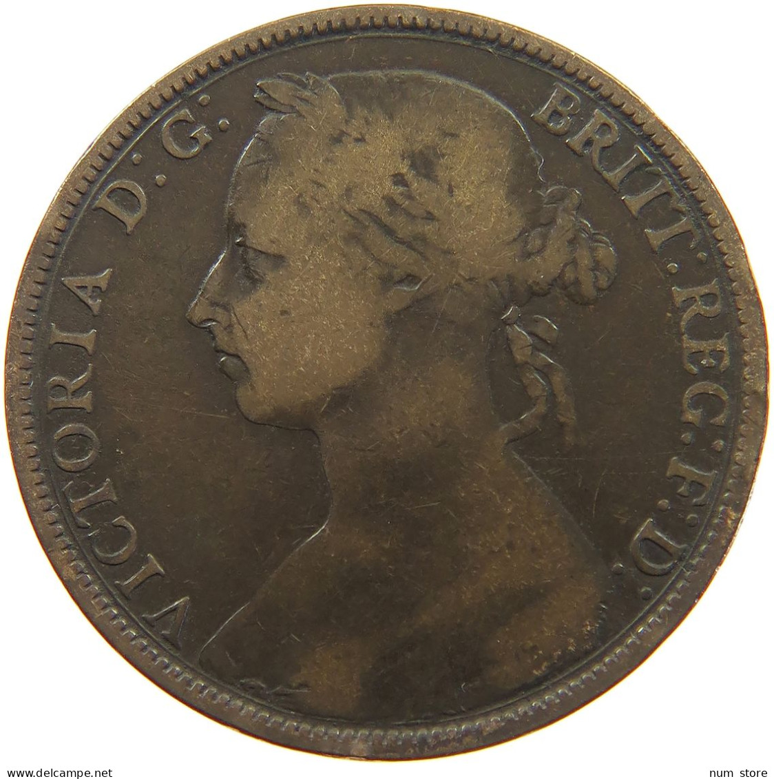 GREAT BRITAIN PENNY 1884 Victoria 1837-1901 #a050 0591 - D. 1 Penny