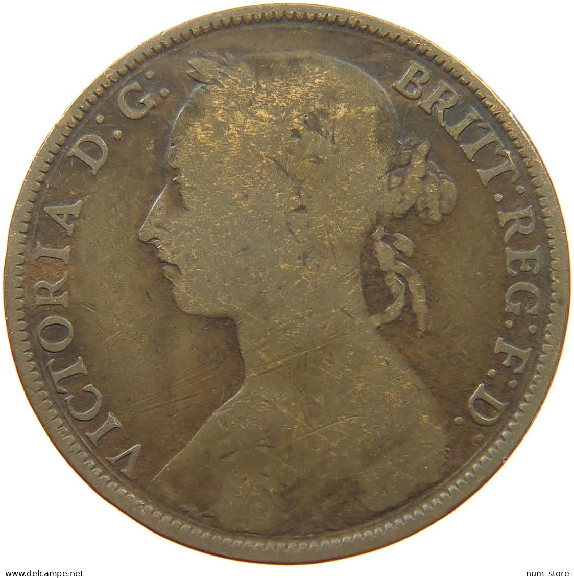 GREAT BRITAIN PENNY 1885 Victoria 1837-1901 #a058 0047 - D. 1 Penny