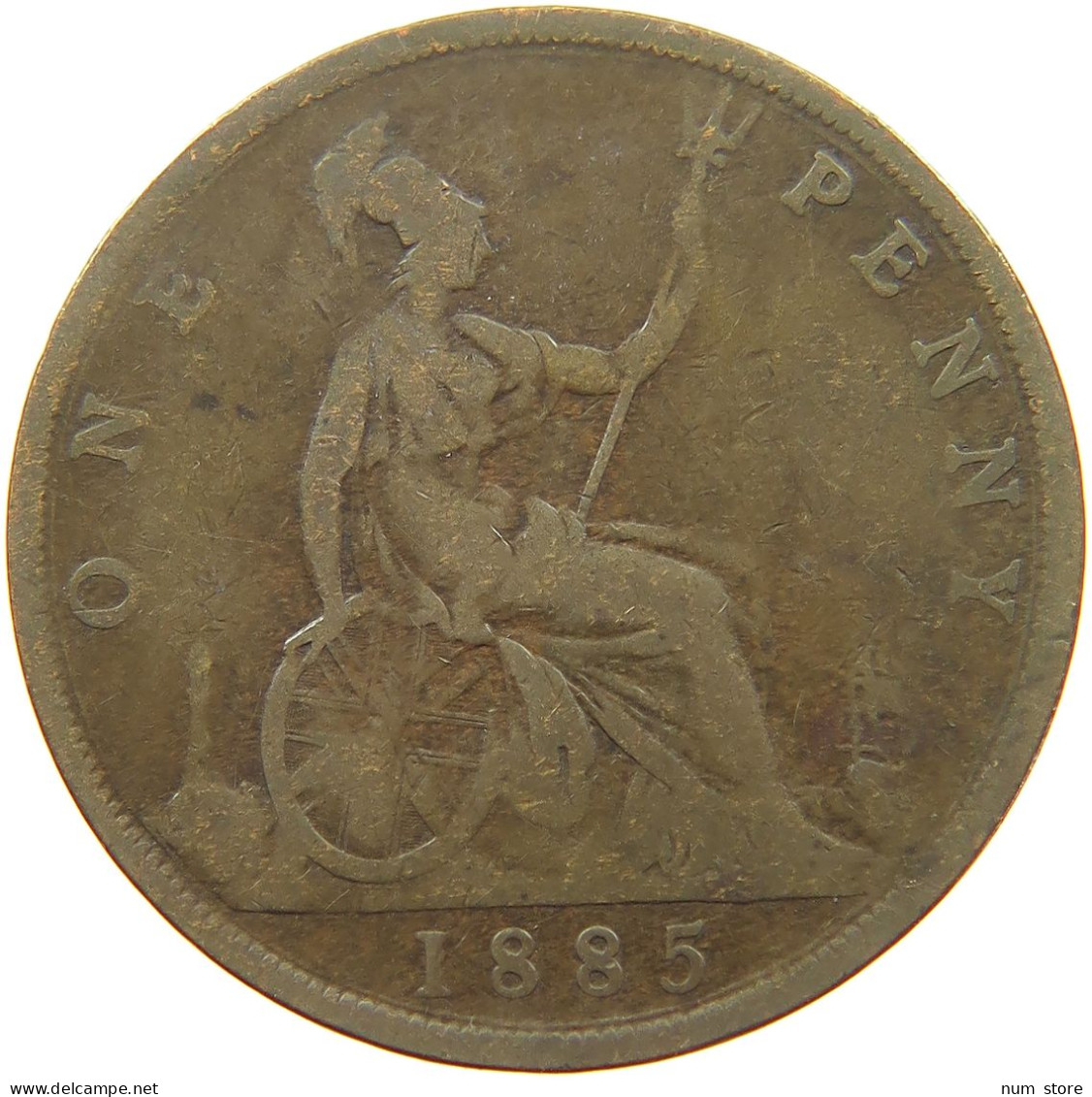 GREAT BRITAIN PENNY 1885 Victoria 1837-1901 #a058 0047 - D. 1 Penny