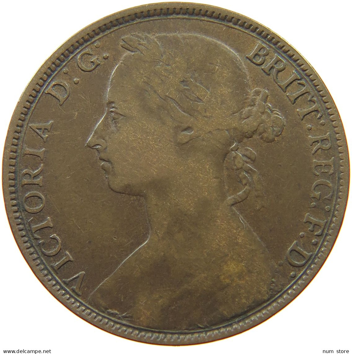 GREAT BRITAIN PENNY 1884 Victoria 1837-1901 #s046 0119 - D. 1 Penny