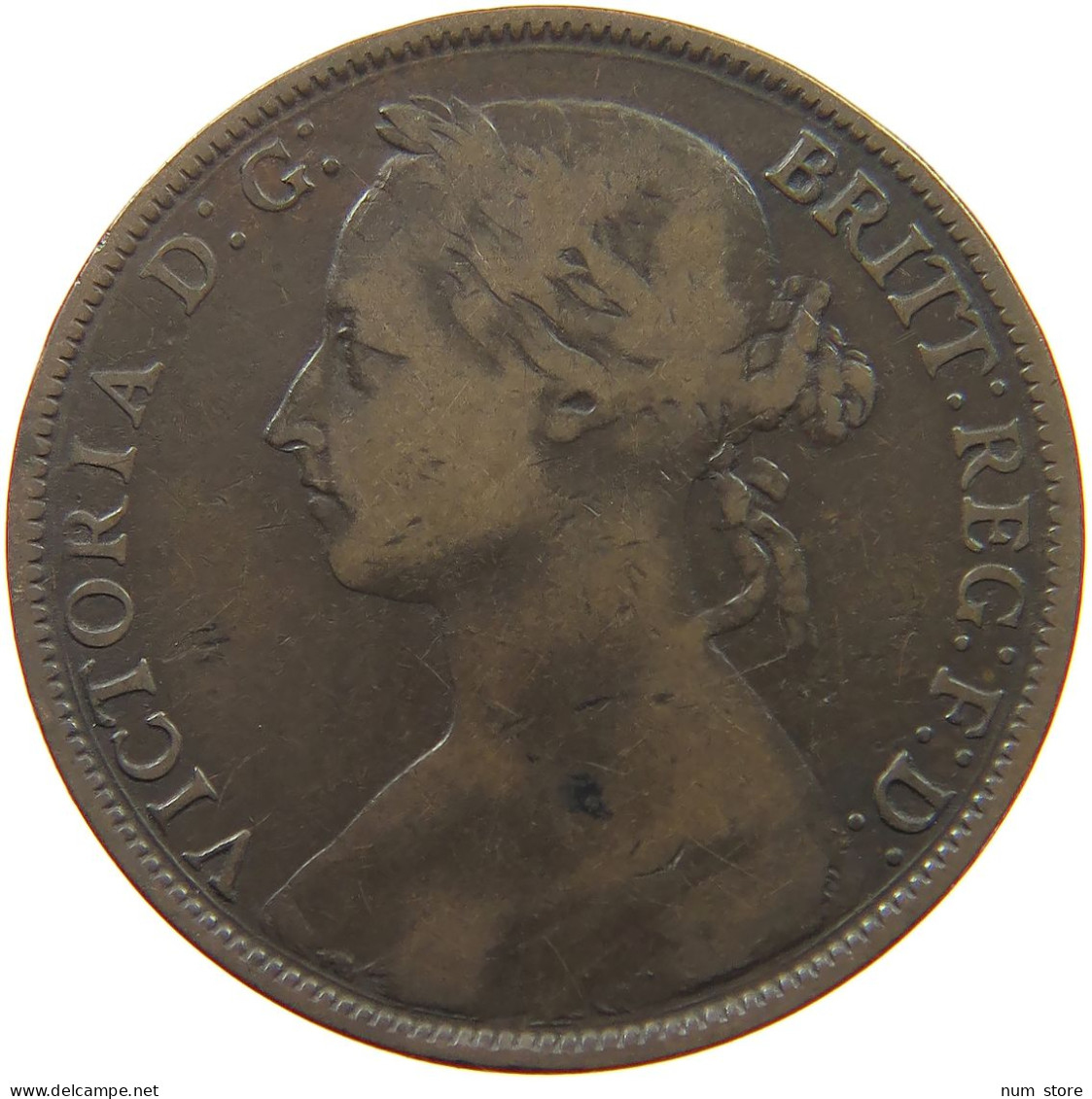 GREAT BRITAIN PENNY 1884 Victoria 1837-1901 #a065 0515 - D. 1 Penny