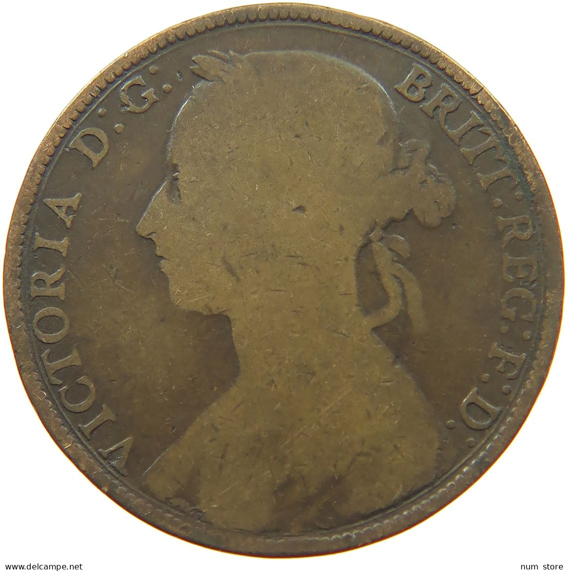 GREAT BRITAIN PENNY 1882 H Victoria 1837-1901 #s076 0585 - D. 1 Penny