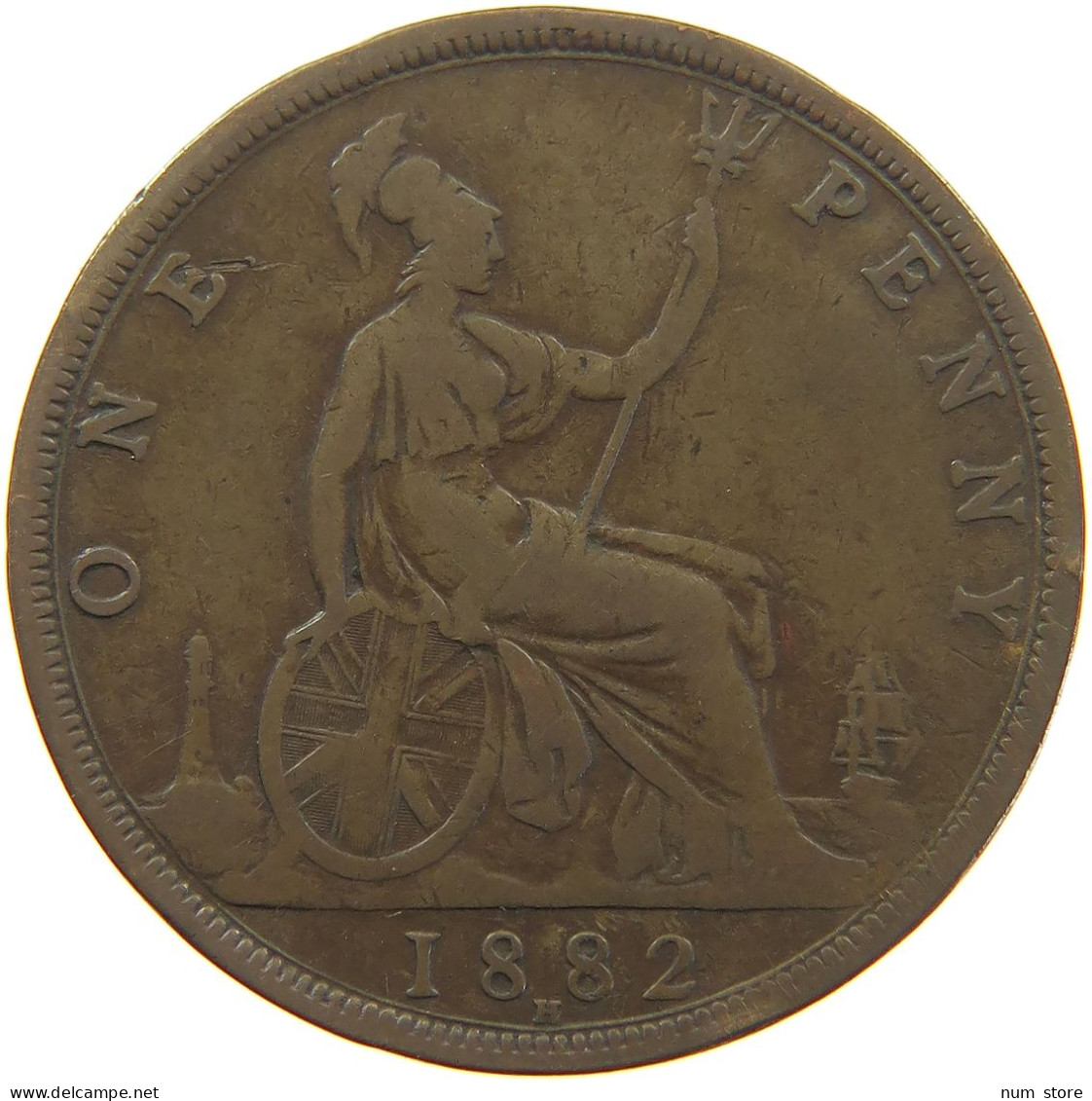 GREAT BRITAIN PENNY 1882 H Victoria 1837-1901 #a050 0595 - D. 1 Penny