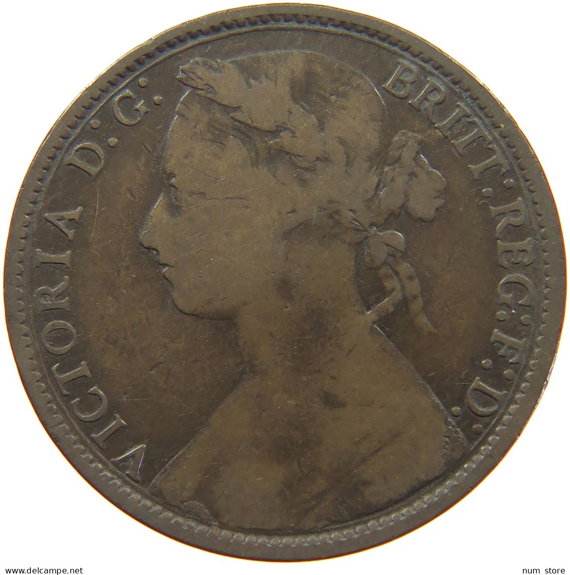 GREAT BRITAIN PENNY 1877 Victoria 1837-1901 #c046 0035 - D. 1 Penny