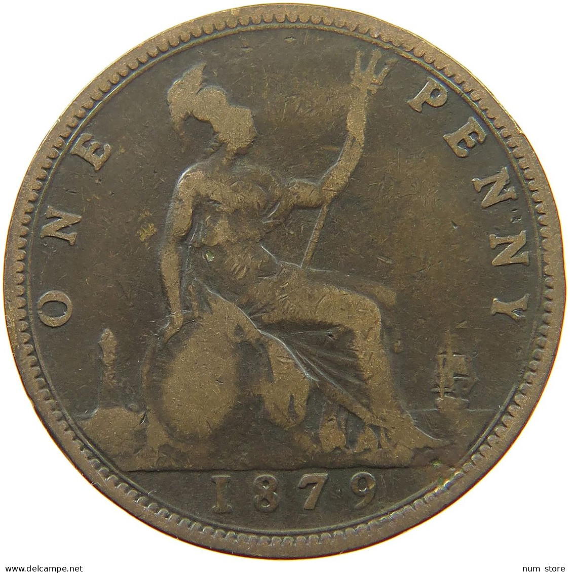 GREAT BRITAIN PENNY 1879 Victoria 1837-1901 #a008 0273 - D. 1 Penny