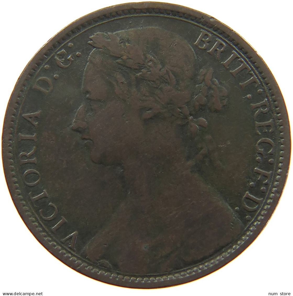 GREAT BRITAIN PENNY 1876 Victoria 1837-1901 #s010 0297 - D. 1 Penny