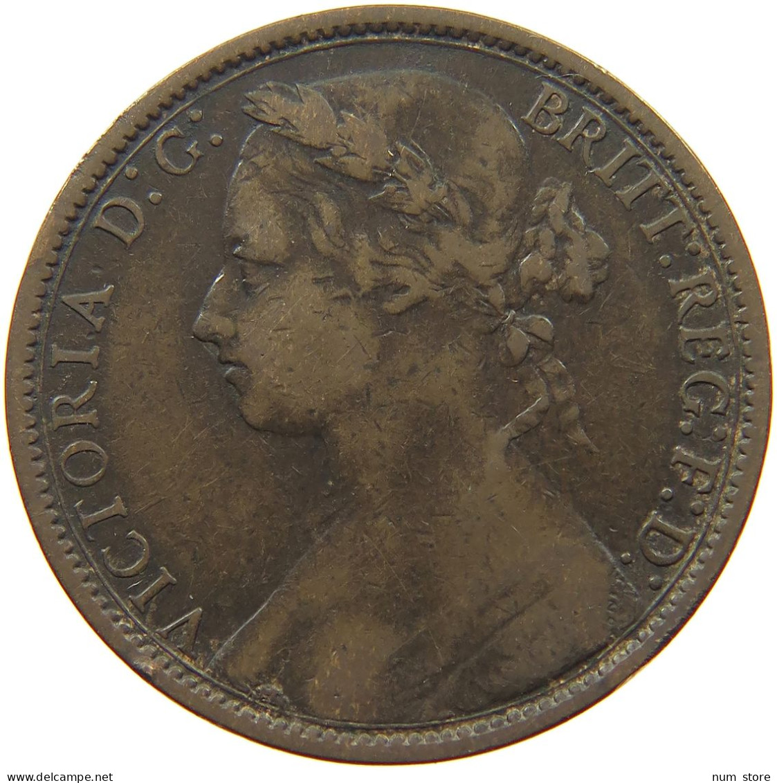 GREAT BRITAIN PENNY 1876 H Victoria 1837-1901 #t149 0031 - D. 1 Penny