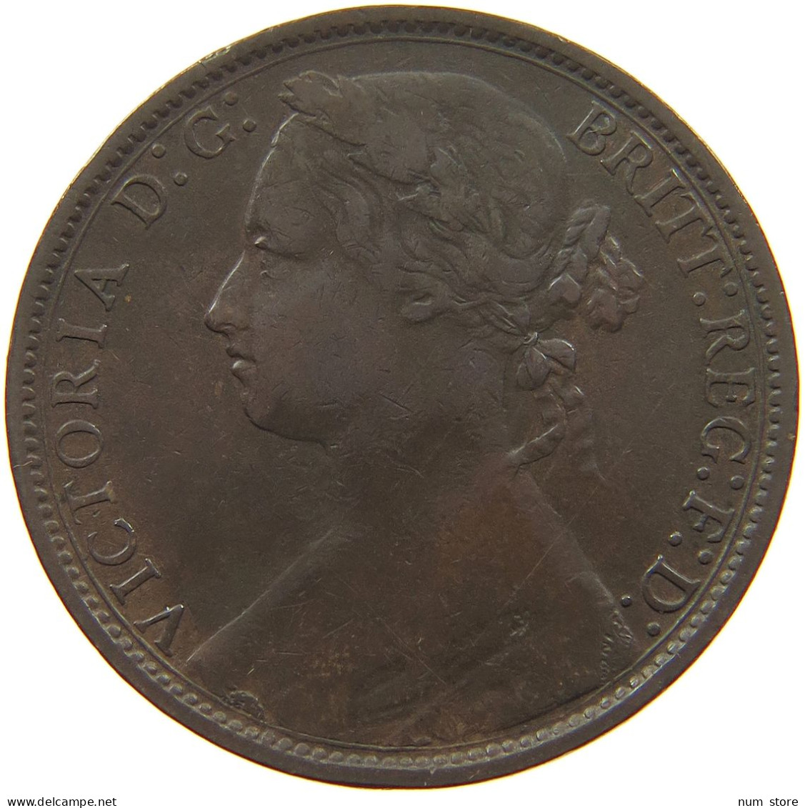 GREAT BRITAIN PENNY 1876 H Victoria 1837-1901 #t073 0269 - D. 1 Penny