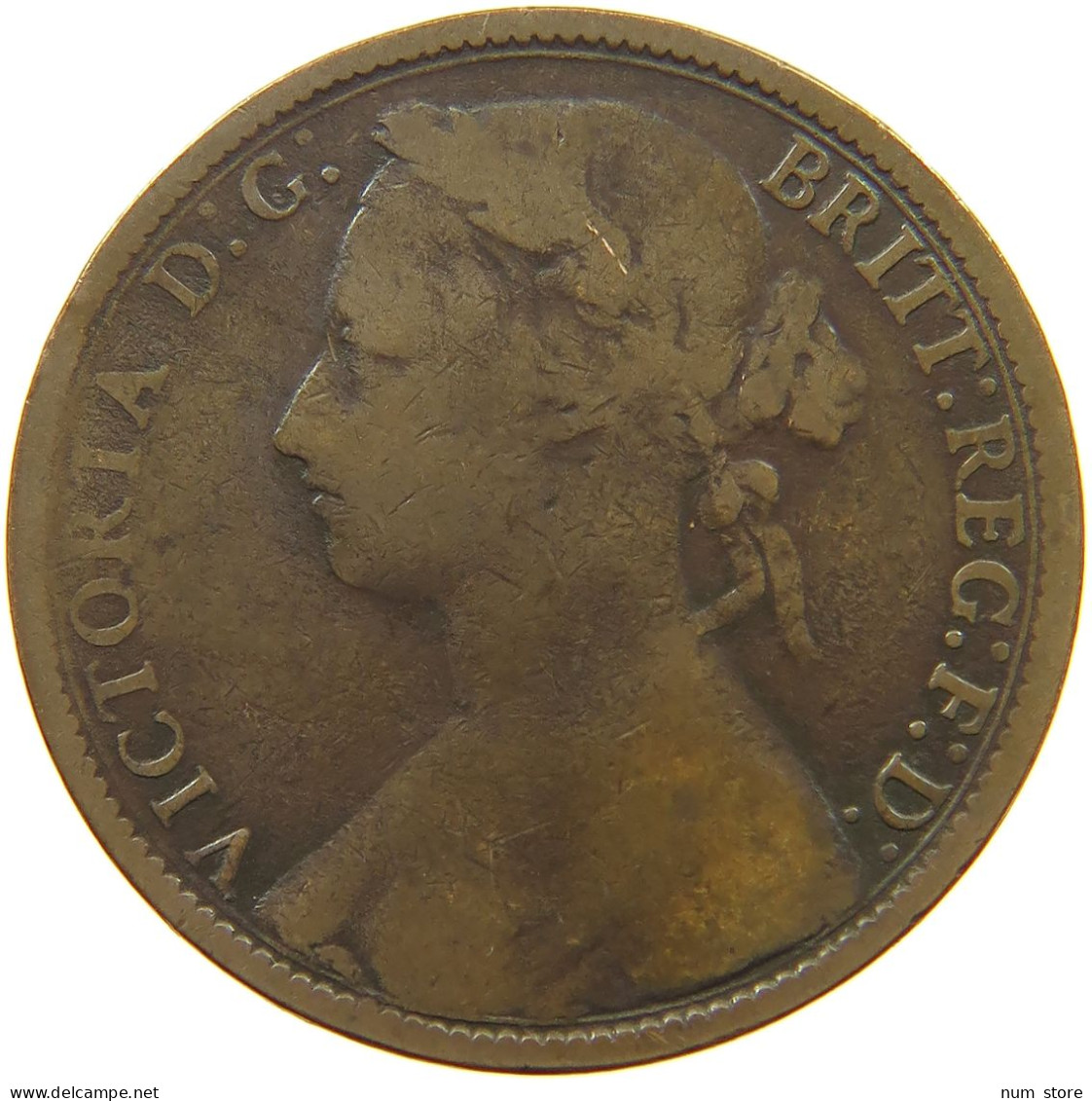 GREAT BRITAIN PENNY 1876 H Victoria 1837-1901 #a058 0049 - D. 1 Penny