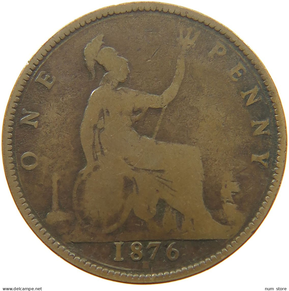 GREAT BRITAIN PENNY 1876 H Victoria 1837-1901 #a058 0049 - D. 1 Penny